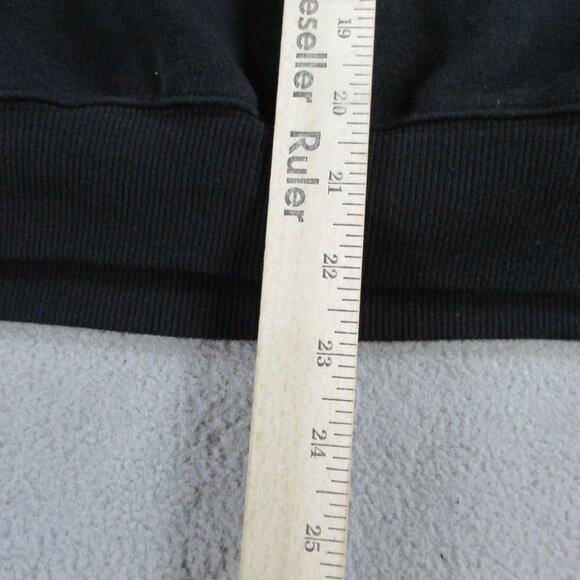 SKIMS Cotton Fleece Crewneck Pullover Womens Large Onyx Sweatshirt Sweater NEW - Picture 8 of 9